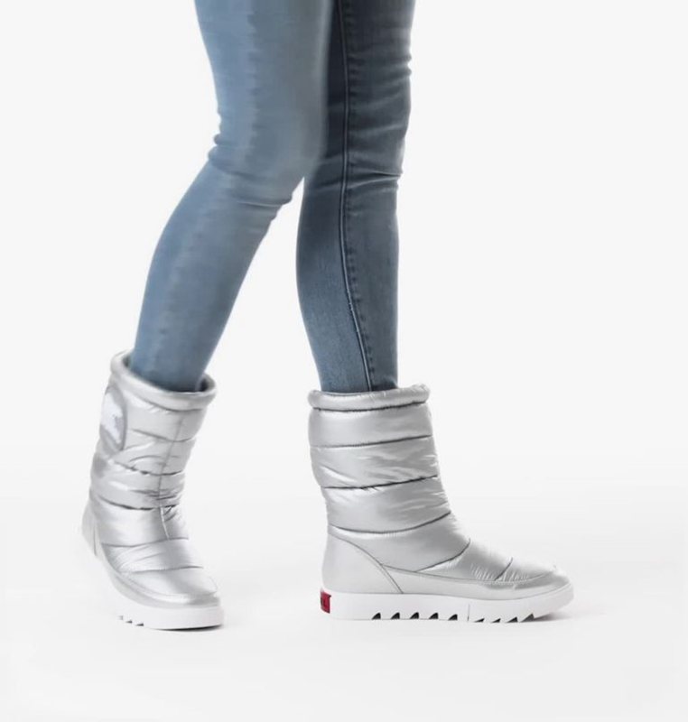 Sorel Dam Vinterkängor Silver - Joan Of Arctic™ Next Lite Mid Puffy Låga - REU-859071